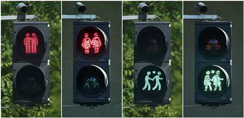Vienna's gay traffic lights